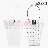 Saplı Şeffaf Çiçek Poşeti